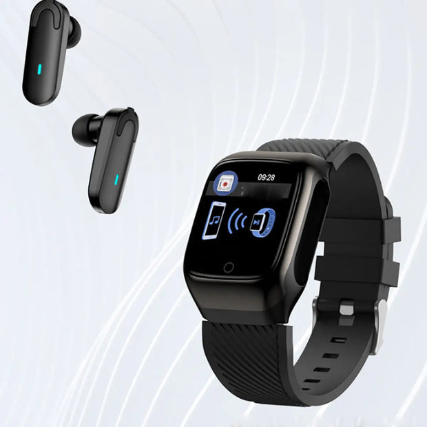 2 in 1 Compact Smart Fit Watch And Bluetooth Earpods