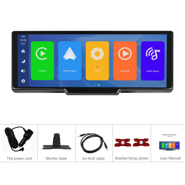 6.86" /9.3" Car Mirror Video Recording Wireless Carplay Monitor Android Auto Dashboard DVR GPS Navigation Carplay Screen